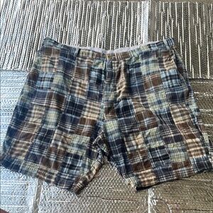 Casuals Men's Plaid Shorts - Brown and Blue